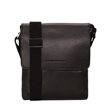 Load image into Gallery viewer, Elephant Garden Men&#39;s Leather Crossbody Bag-Black- H70427