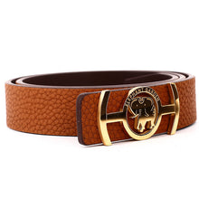 Load image into Gallery viewer, Elephant Garden Women&#39;s Leather Belt with Golden Logo Buckle-B7219