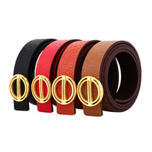 Load image into Gallery viewer, Elephant Garden Women&#39;s leather Belt With Golden E Buckle - four colors -B7227