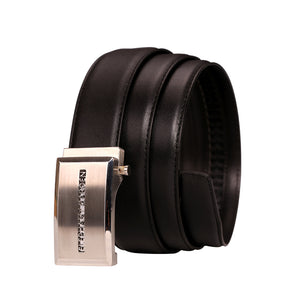 Elephant  Garden Men's leather Belt With Automatic Loop-Black - B7502