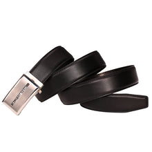 Load image into Gallery viewer, Elephant  Garden Men&#39;s leather Belt With Automatic Loop-Black - B7502