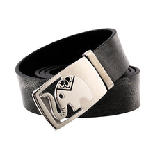 Load image into Gallery viewer, Elephant Garden Men&#39; s Leather Belt with Automatic Buckle  Black B9102  One Size