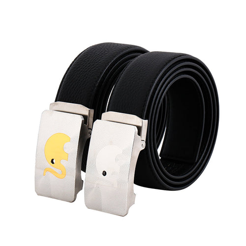 Elephant Garden Men's Leather Dress Belt with Steel Automatic Buckle-B8606