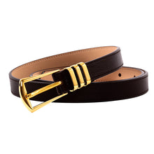 Load image into Gallery viewer, Elephant Garden Women&#39;s Slim Leather Belt With Golden Pin Buckle -B9807