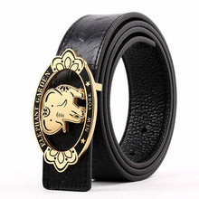 Load image into Gallery viewer, ELEPHANT GARDEN Unisex Retro Leather Belt with Golden Buckle B9105