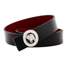 Load image into Gallery viewer, Elephant Garden Women&#39;s leather belt with Diamond Logo Buckle-B9809