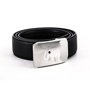 Elephant Garden Men's Leather Dress Belt with Steel Automatic Buckle-B8606