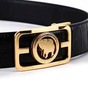 Elephant Garden Men's Leather Belt with Automatic Buckle B8605 One Size