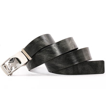 Load image into Gallery viewer, Elephant Garden Men&#39; s Leather Belt with Automatic Buckle  Black B9102  One Size