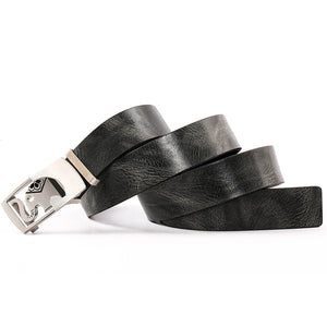 Elephant Garden Men' s Leather Belt with Automatic Buckle  Black B9102  One Size