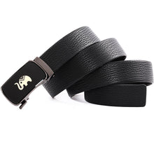 Load image into Gallery viewer, Elephant Garden Men&#39;s Leather Belt with Automatic Elephant Logo Buckle B9812