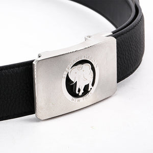 Elephant Garden Men's Classic Leather Dress Belt with Logo Buckle  B8607