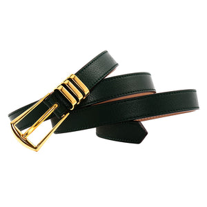 Elephant Garden Women's Slim Leather Belt With Golden Pin Buckle -B9807