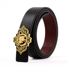 Load image into Gallery viewer, Elephant Garden Unisex Leather Belt with Elephant Logo Buckle  B9801