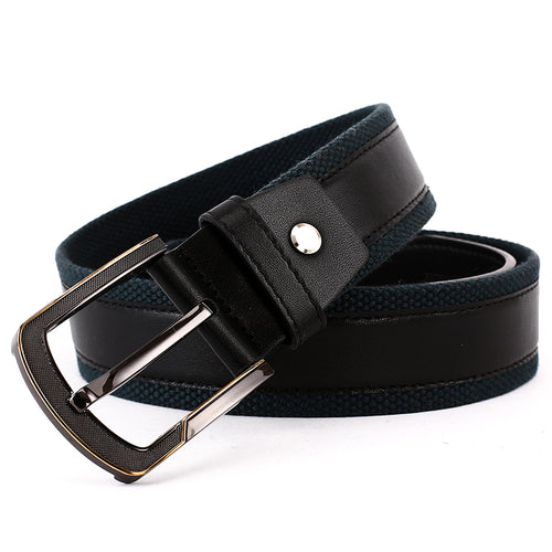 Elephant Garden Men's Fabric Casual Belt with Leather Inlay-B7206 B7207