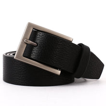 Load image into Gallery viewer, Elephant Garden Men&#39;s Litchi  Grain Leather Business Belt With Gift Box -Black-B7029