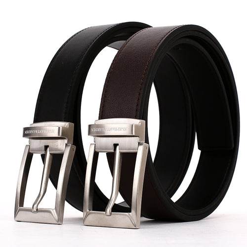 Elephant  Garden Men's Leather Belt with Solid Buckle-B7928