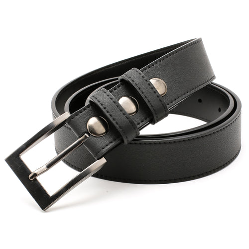 Elephant Garden Men's Genuine Leather Dress Belt with Steel Buckle-Black-B7608