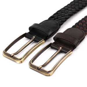 Elephant Garden Men's Braided Leather Belt with Simple Gift Box -B7204 B7205