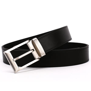 Elephant  Garden Men's Leather Belt with Solid Buckle-B7928