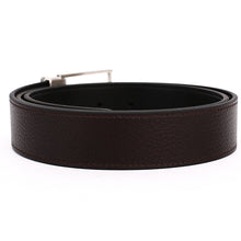Load image into Gallery viewer, Elephant Garden Men&#39;s Leather Belt with Solid Buckle-Black-B7929
