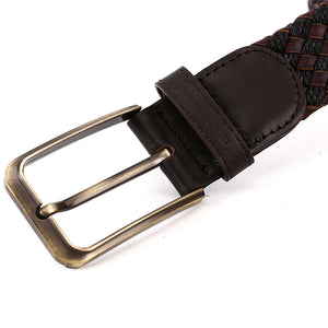 Elephant Garden Men's Braided Leather Belt with Simple Gift Box -B7204 B7205