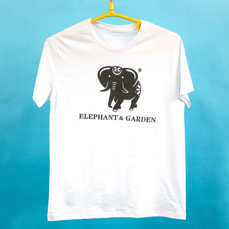 Elephant Garden LOGO Man's cotton T-shirt
