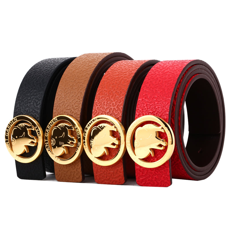 New Design 2022 Leather Printed Foiling Women Belt High Quality.