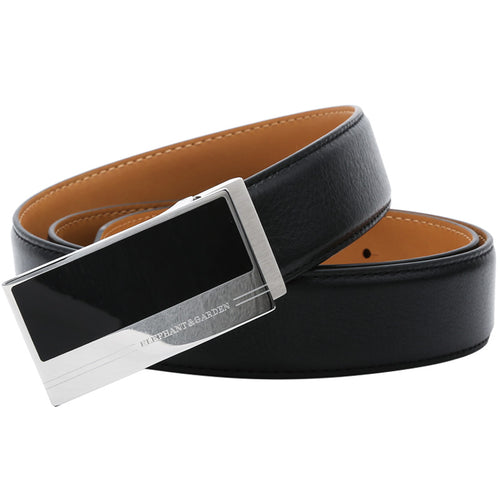 Elephant Garden Men's Edge Stitch Leather Belt - B7503