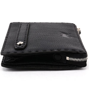 Elephant Garden Men's Zip-Top Leather Pouch with Hand Strap H84002